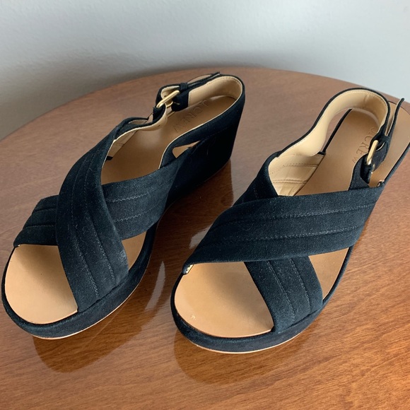 J. Crew Shoes - Black J Crew Cross Strap Platform Sandals
